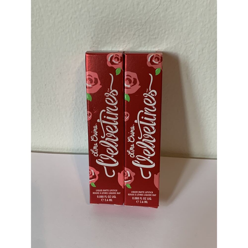 2X Lime Crime Velvetines Wicked Liquid Matte Lipstick NEW Set Bundle Deep Red